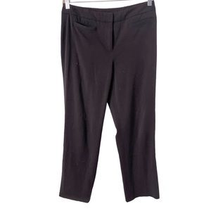 Ann Klein Stretch Black Straight Leg Pants 8‎